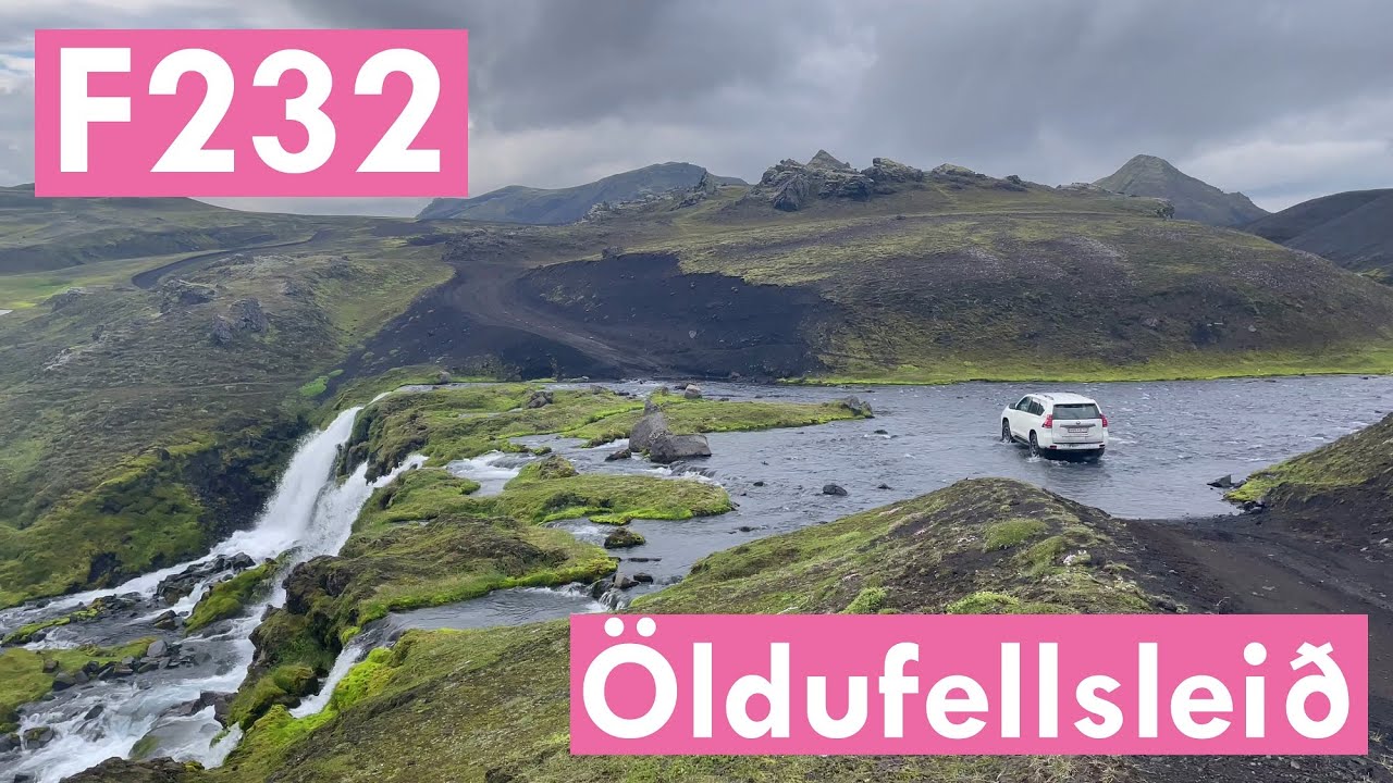 F232 Öldufellsleið, F-roads Iceland 4K (full drive)