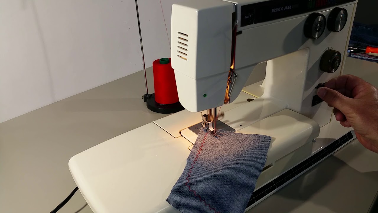 Riccar 9800 sewing machine with automatic needle position up or down and variable speed.