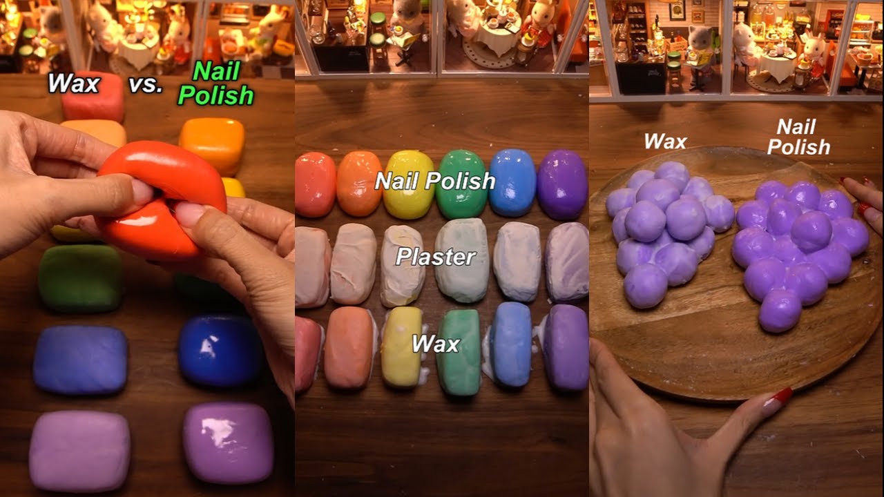 ASMR Comparison | Wax vs Nail Polish vs Plaster