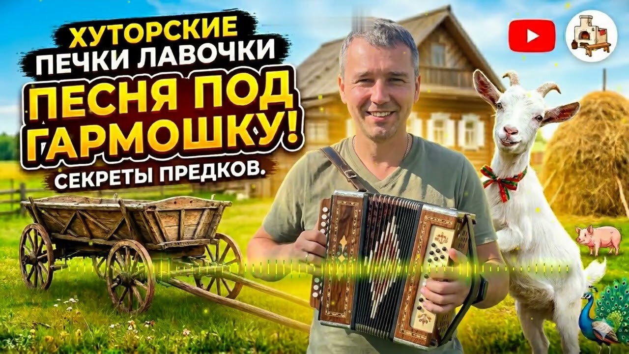 Хуторские печки лавочки. Песня под гармошку!