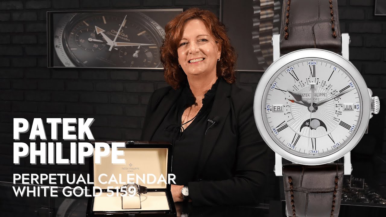 Patek Philippe Perpetual Calendar White Gold Mens Watch 5159 | SwissWatchExpo