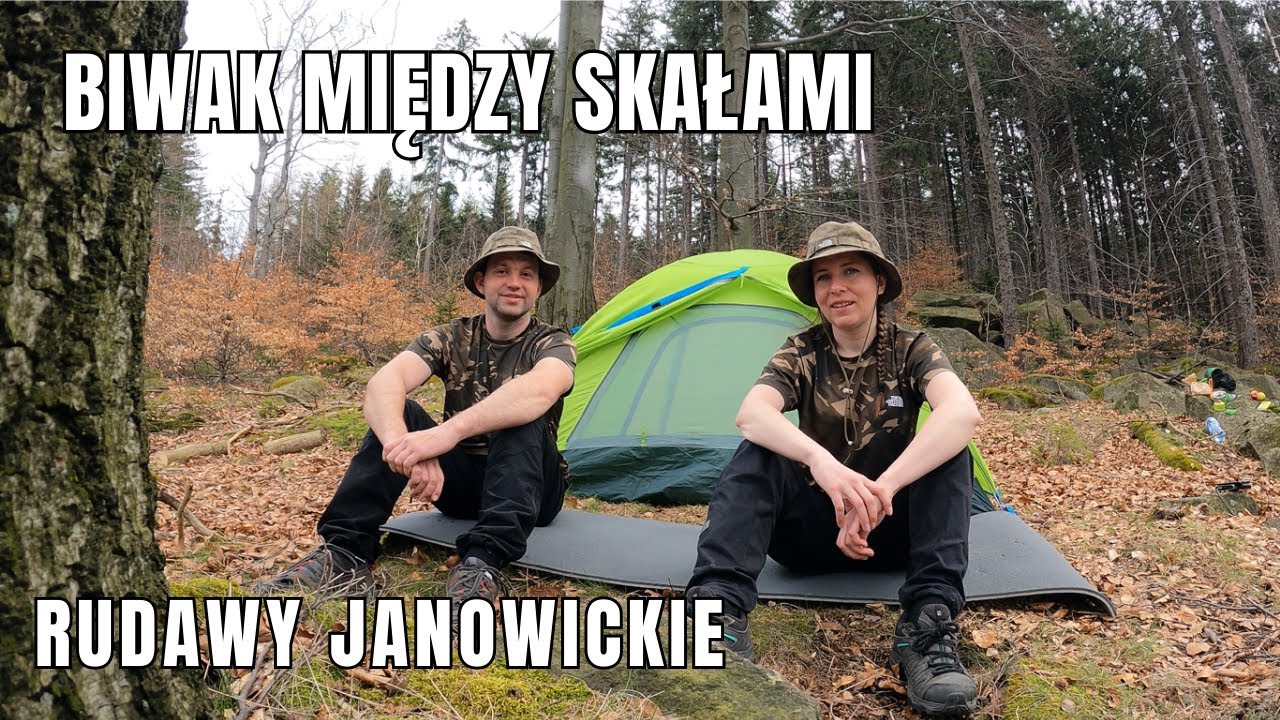 Przygoda na dziko, biwak między skałami w górach, Rudawy Janowickie