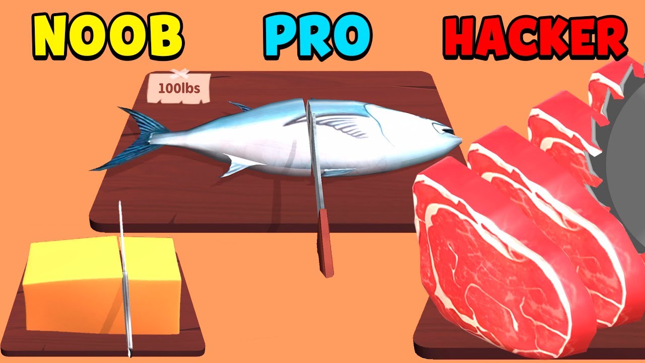 NOOB vs PRO vs HACKER  - Food Cutting