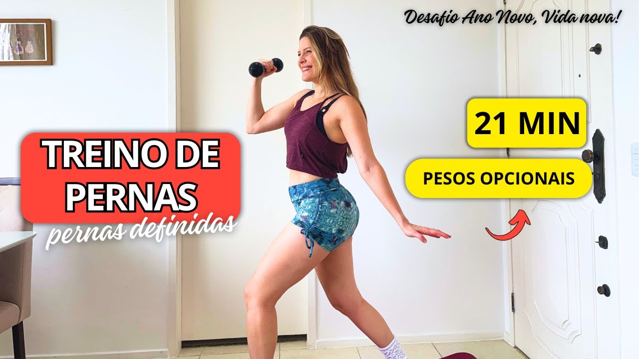 DIA 10: Treino em Casa para Aumentar Pernas | HIIT com Halteres Leves
