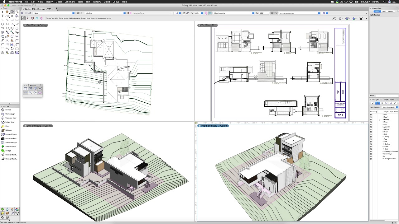 Vectorworks 2018: Multiple drawing view support