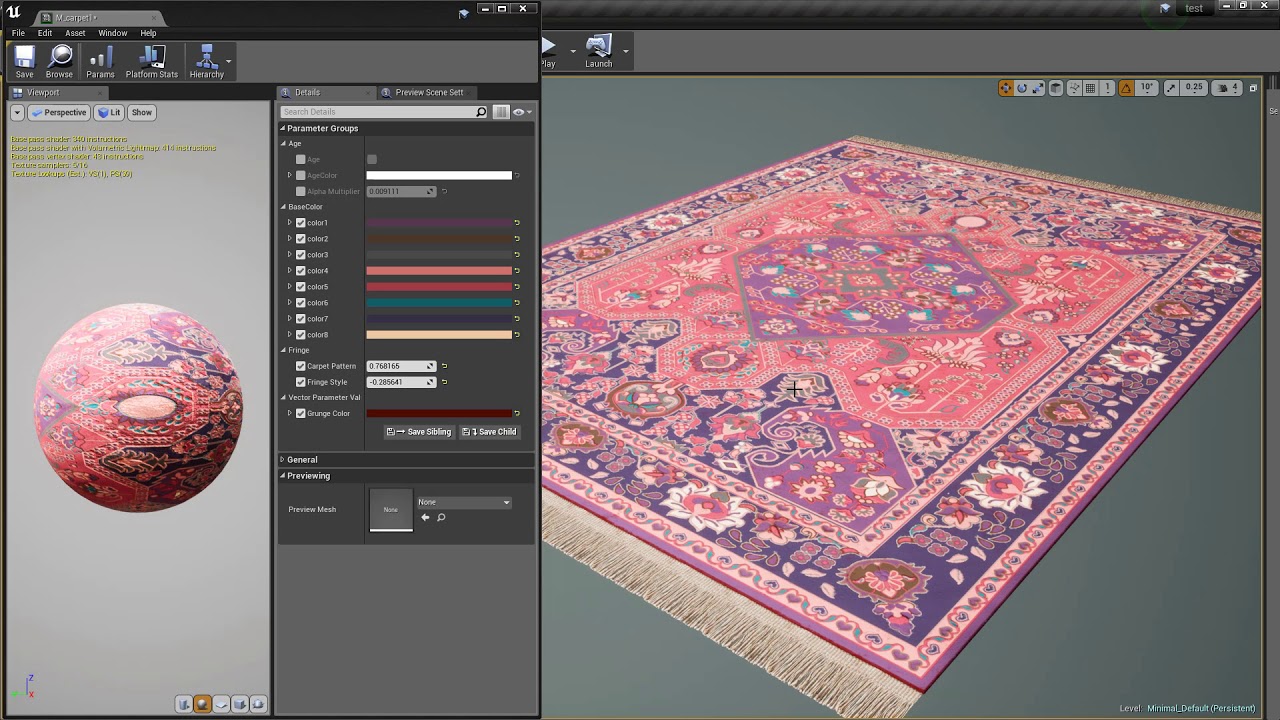 Unreal Engine Asset Showcase - Carpet Builder