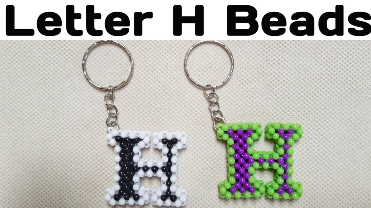 Tutorial Membuat Gantungan Kunci Manik Manik Huruf H // DIY // How to Make Keychain Letter H Beads