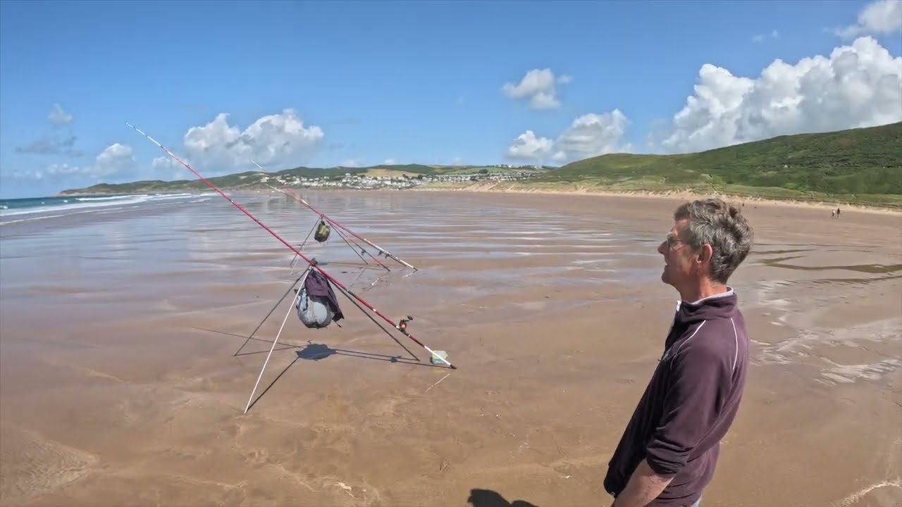 Bite A Cast Amongst The Grockles. Sea Fishing Woolacombe Beach Shore North Devon.