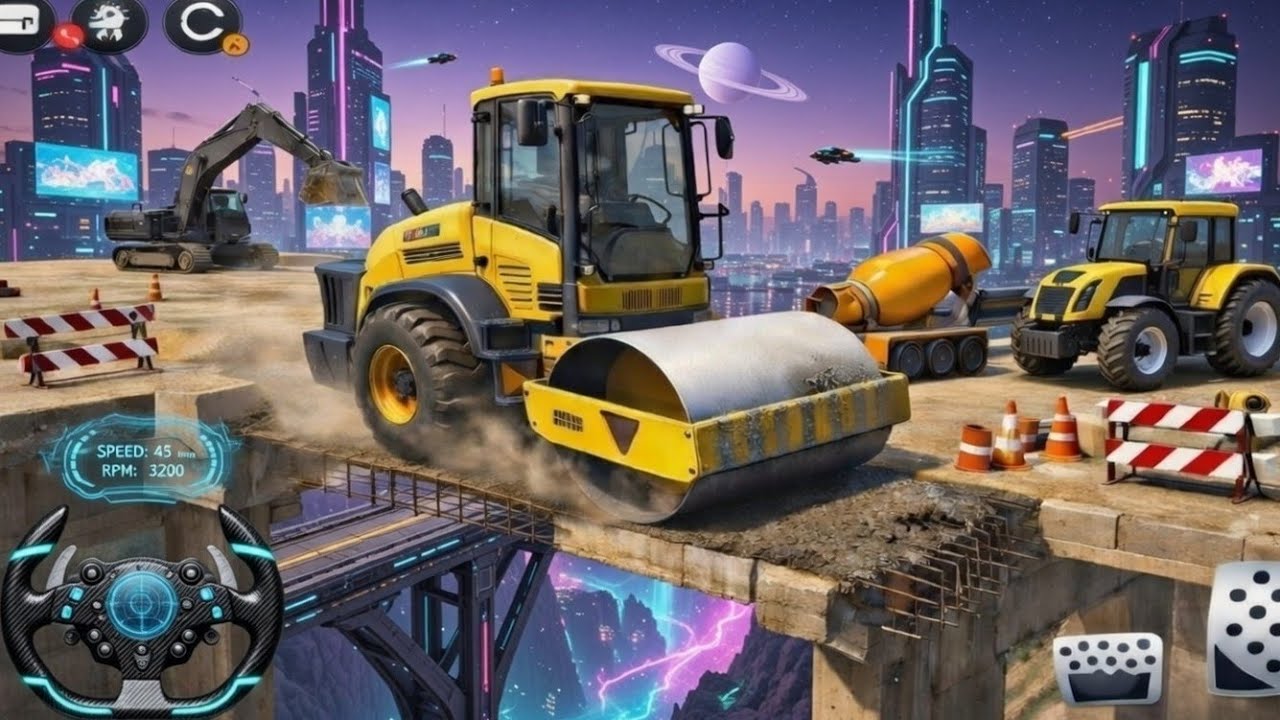 JCB Construction Simulator 3D - Real JCB Excavator Crane Game - Android Gameplay