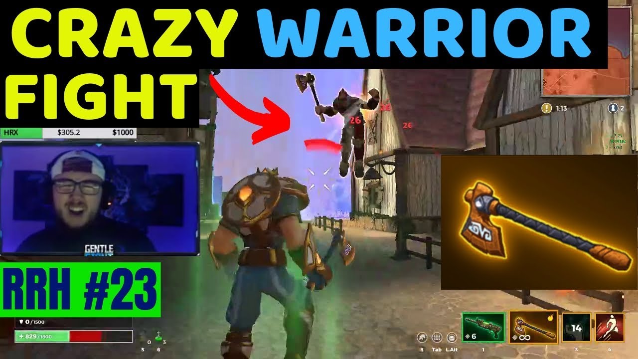 Crazy Warrior Fight / Headshot while mounted? - Realm Royale Highlights #23 (Best Moments)