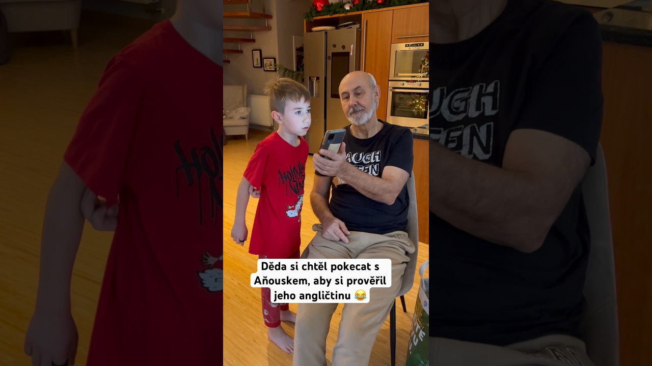 Děda zkou&scaron;&iacute; Aňouskovu angličtinu 😂