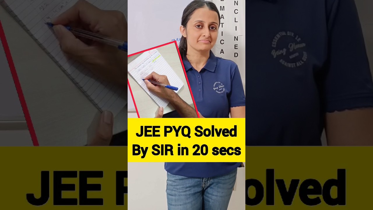 SIR solved this JEE PYQ in 20 secs 😱 #jee #jeetricks