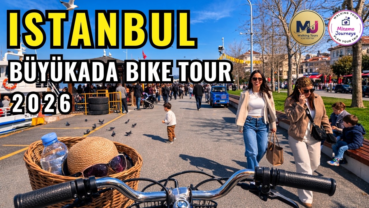 Istanbul Cycling Around Büyükada Island | Real Istanbul Life | Turkey Walking Tour 4K