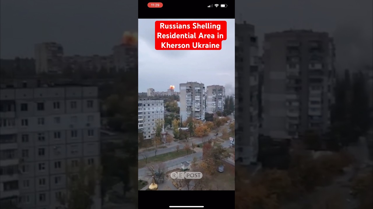 Russians Shelling Residential Area in Kherson Ukraine 10/25/25