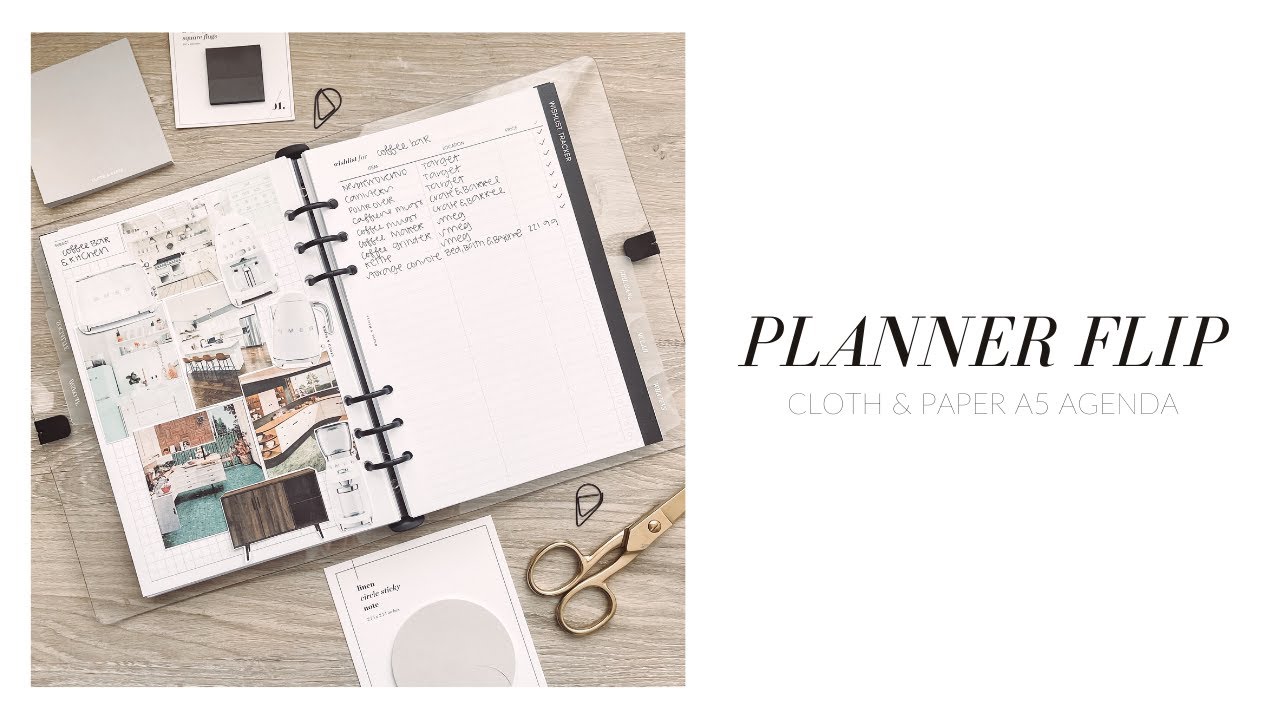 Cloth & Paper Planner Flip Through: Clear Vinyl A5 6-Ring Planner | Perpetual Planner Set Up