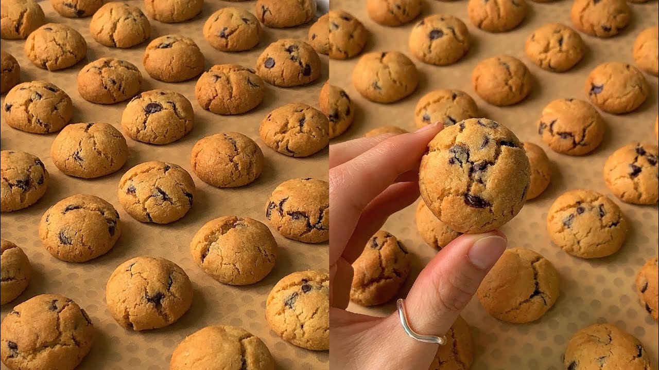 쿠키 풍미가 살아나는 시크릿 재료! 계속 손이가는 고소한 미니쿠키 만들기🍪 Bite-sized chocolate chip cookies | 버터앤줄리아