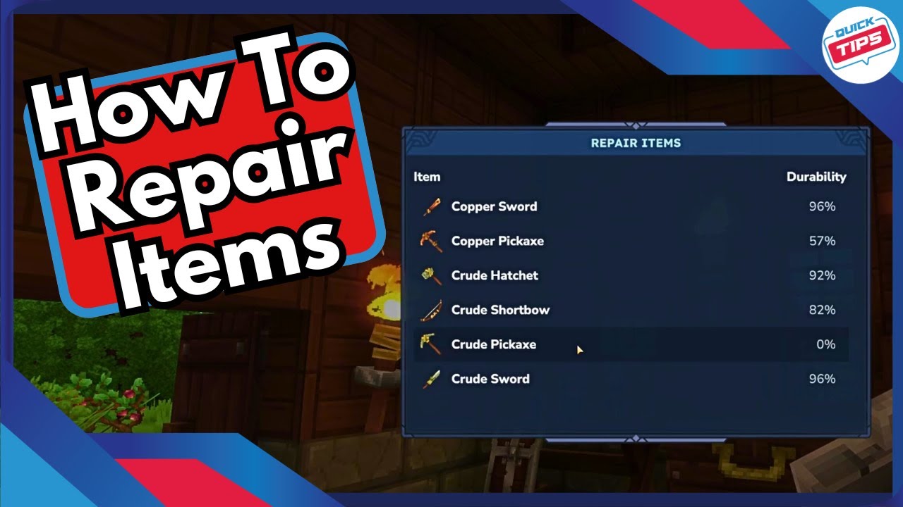 Как ремонтировать предметы в Hytale