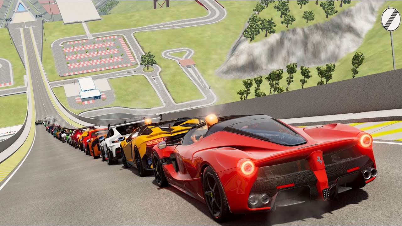 Big Ramp Supercar Jumps - BeamNG Drive Crashes | DestructionNation