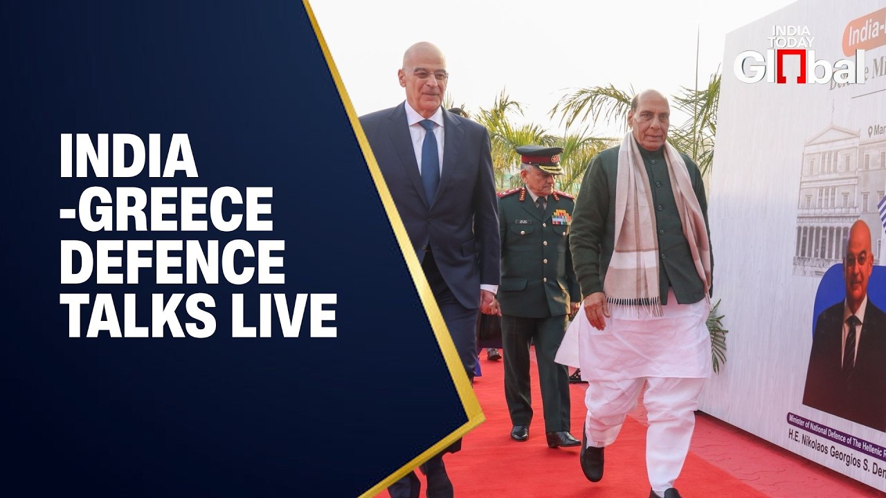 LIVE Coverage: India’s Rajnath Singh Holds Talks with Greek Defence Minister Nikos Dendias
