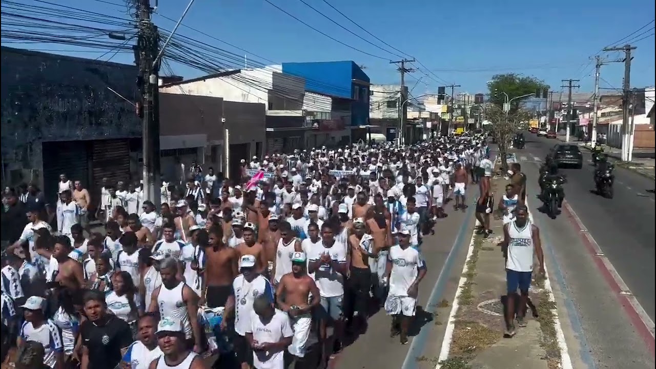 Caminhada da Mancha Azul CSA em direção ao estádio rei pelé - clássico (CSA x crbarbie) - 2026.