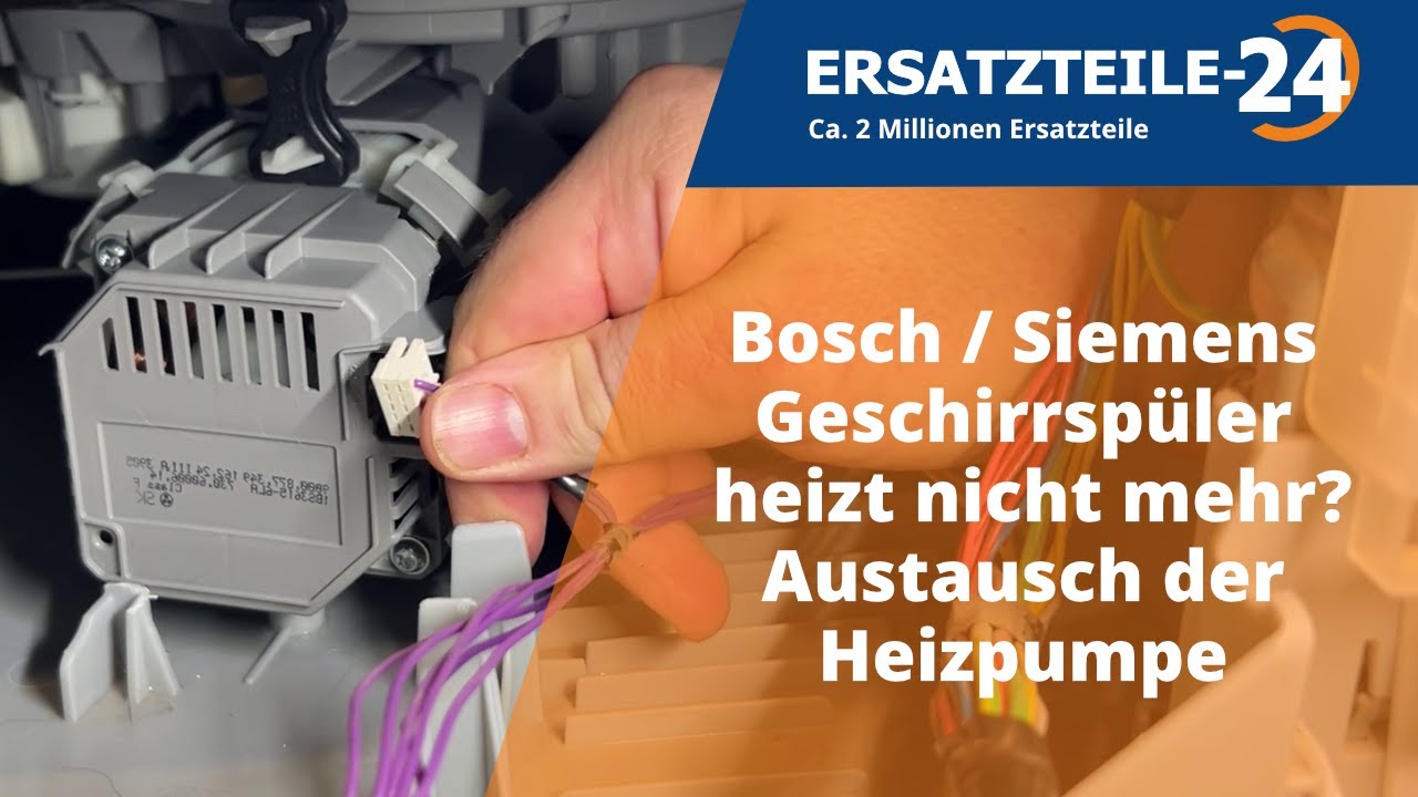 Bosch / Siemens Geschirrspüler heizt nicht mehr? Fehlercode E09 ? Austausch der Heizpumpe
