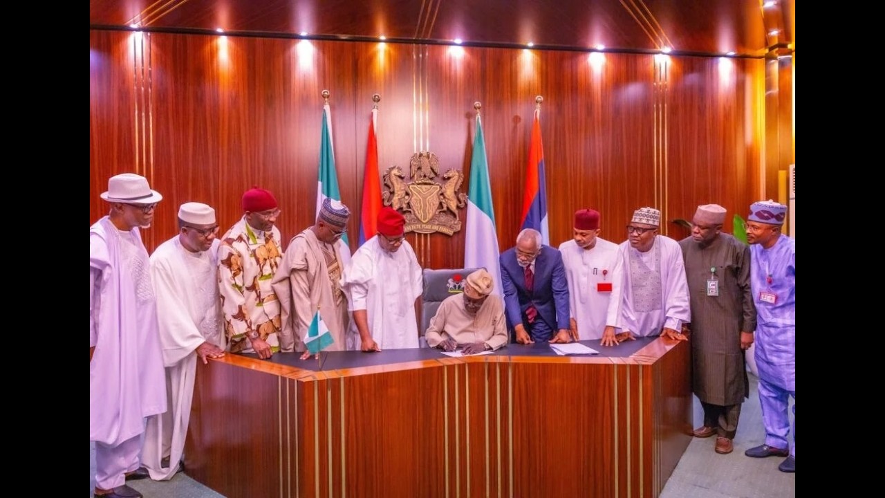 Tinubu Signs Amended Electoral Bill 2026 Amid Uproar Over Electronic Transmission Clause.