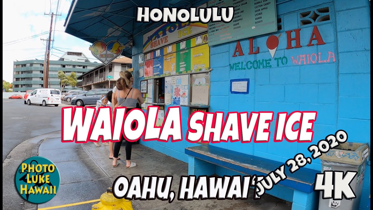 Waiola Shave Ice on Waiola Street and Paani Street Honolulu Hawaii July 28, 2020 Best Shave Ice