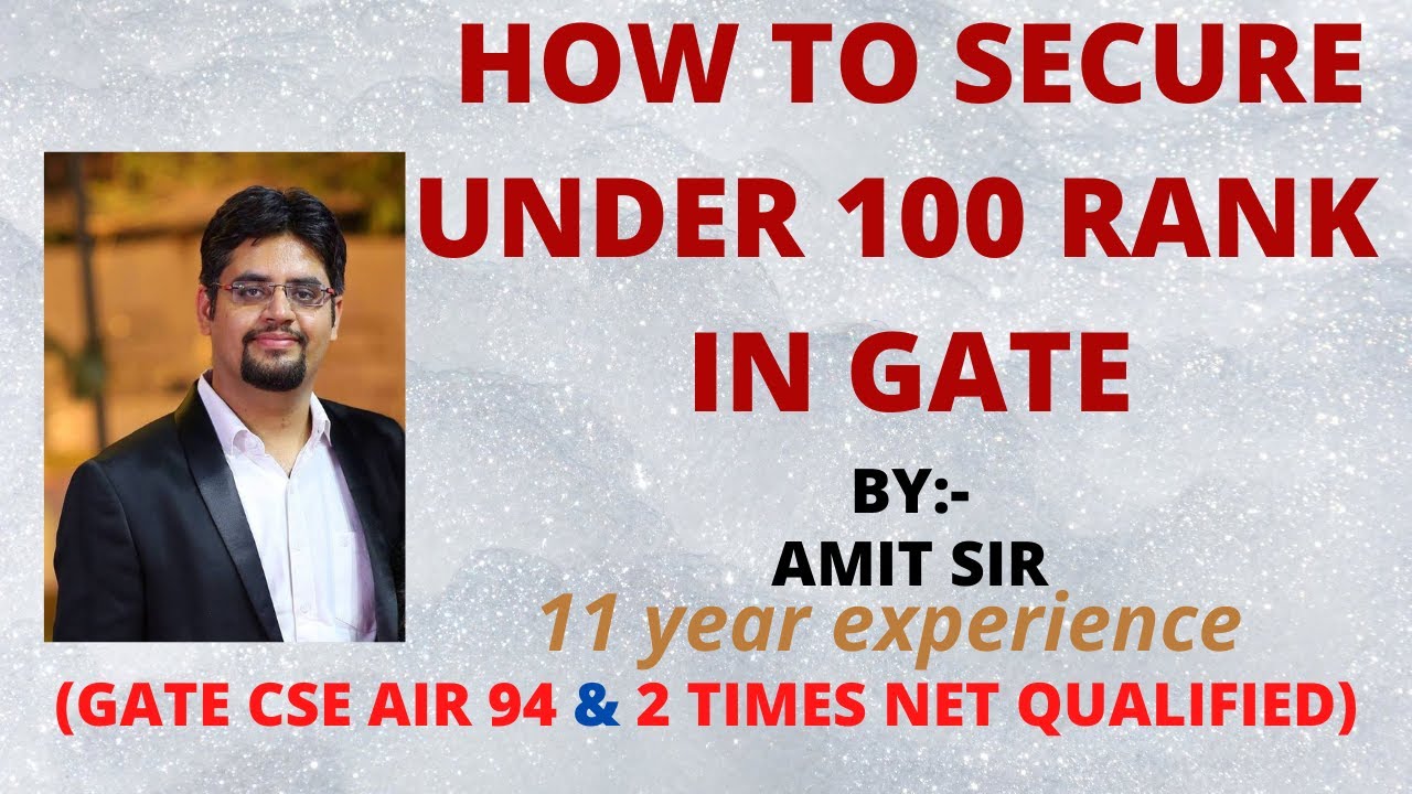 how to secure under 100 rank in GATE