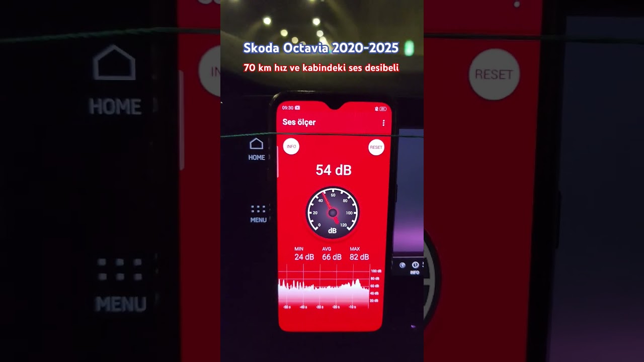 70 km hızla kabindeki ses desibeli | Skoda Octavia 2020-2025