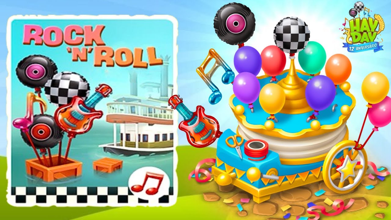 Evento do barco Rock 'N' Roll: Máquina de Balões + Recompensas exclusivas! | HAY DAY todo dia