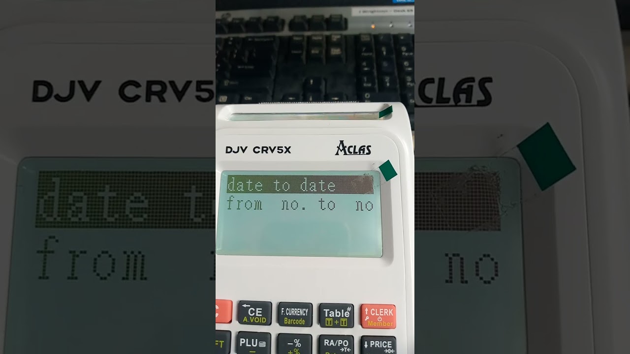 Reprinting Receipt  on the Aclas CRV5X or CRV3