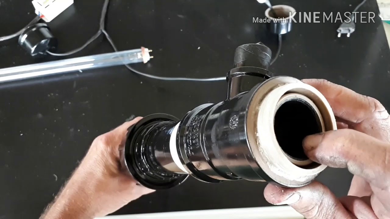 Filtro uv caseiro que a água não encosta na lâmpada.
