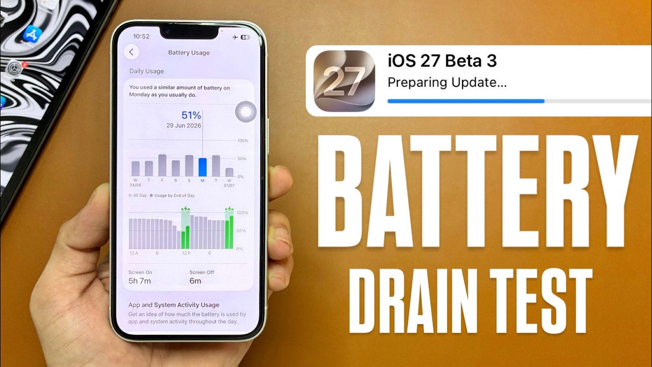 iOS 17 Beta 3 Battery Drain Test - Battery Performance Review iOS 17 Beta 3