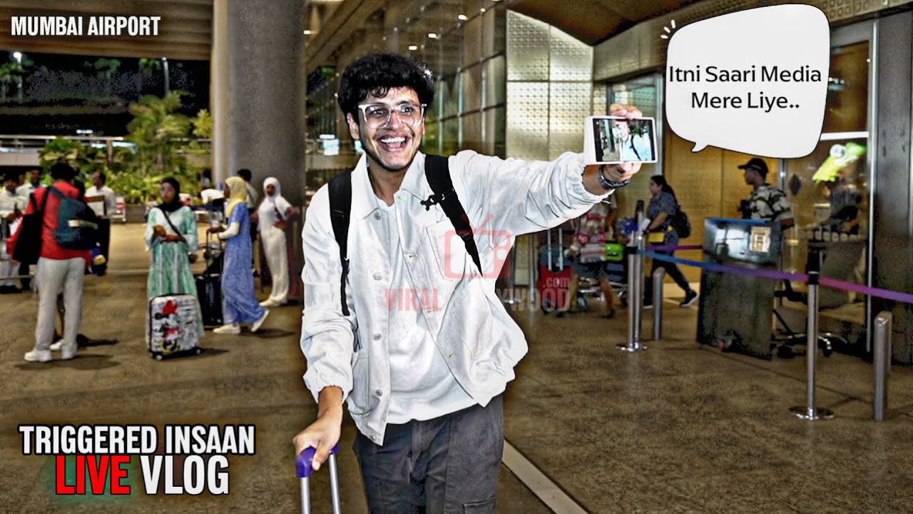 Triggered Insaan LIVE Vlog at Mumbai Airport | Nischay Malhan Humbleness | Fukra Insaan Big Brother