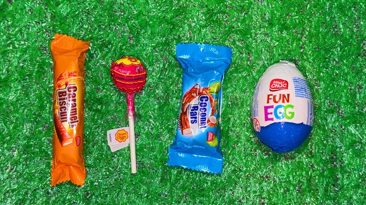 ASMR Most Popular Candys / some lots of colorful rainbow lollipop candy / unpacking chocolate eat