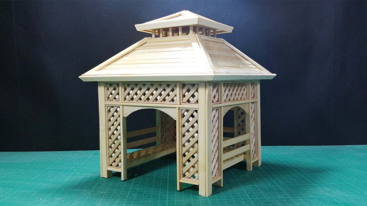 How to Make a Miniature Gazebo from Popsicle Sticks