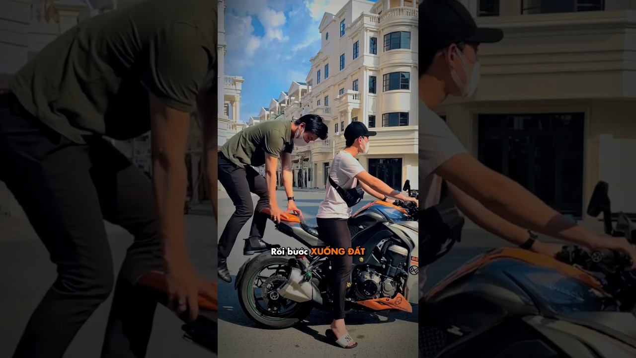 Hướng dẫn cho c&aacute;c BẠN NỮ xuống xe PKL nha😂 #BEXChannel #Z1000 #PKL #motovlog