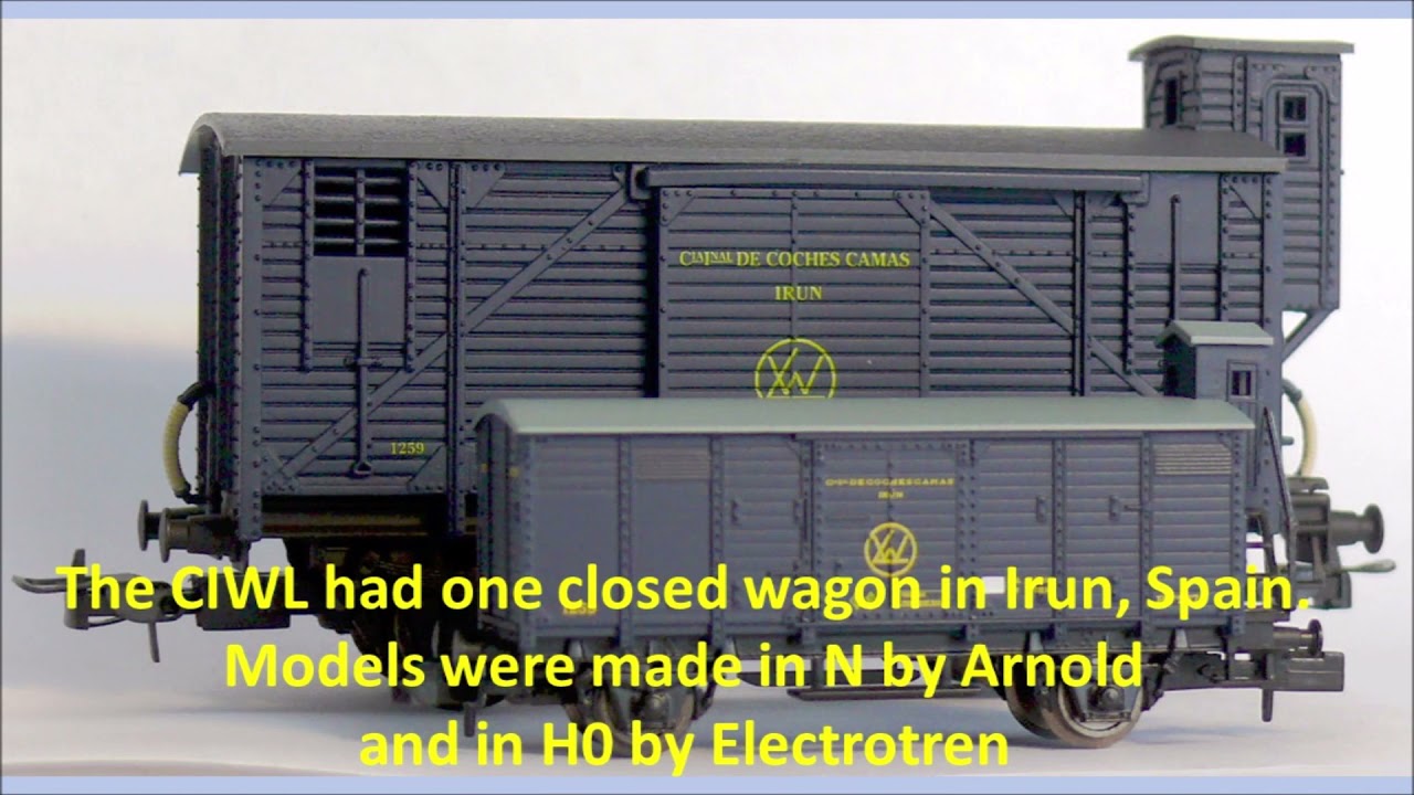 Models of CIWL (Compagnie Internationale des Wagons Lits) special purpose freight wagons
