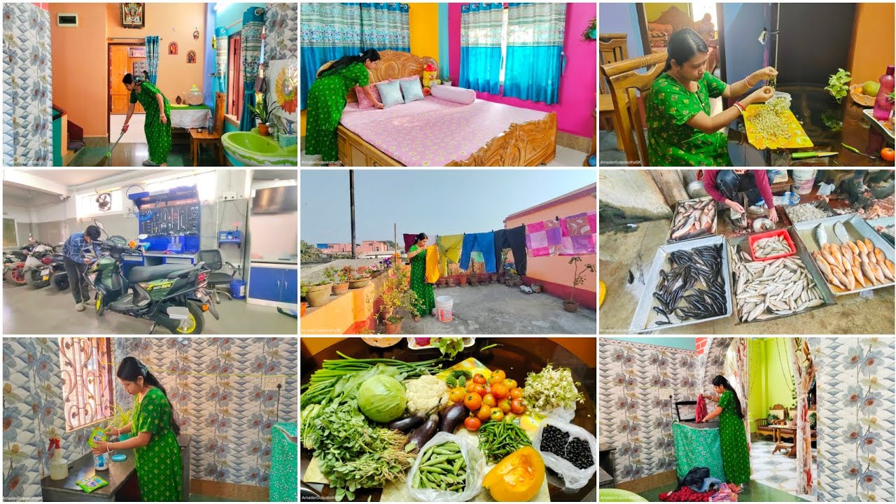 রবিবারেও ছুটি নেই , সকাল⏰ 7:30 থেকে room cleaning+বাজার করা✅রান্না পূজো সেরে আবার বেরোতে হল vlog