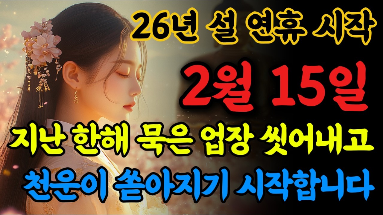 📢26년 설 연휴 시작. 모든 걱정 날려버리고 복(福)만 가득한 하루 보내세요!🙏 #불교음악 #로또당첨 #소원성취 #금전운