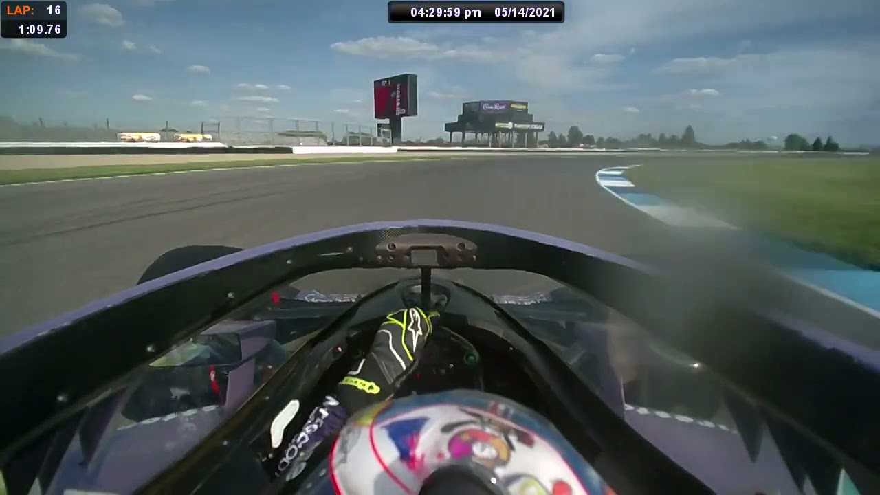 My first IndyCar pole position lap! (featuring a bug 😅)
