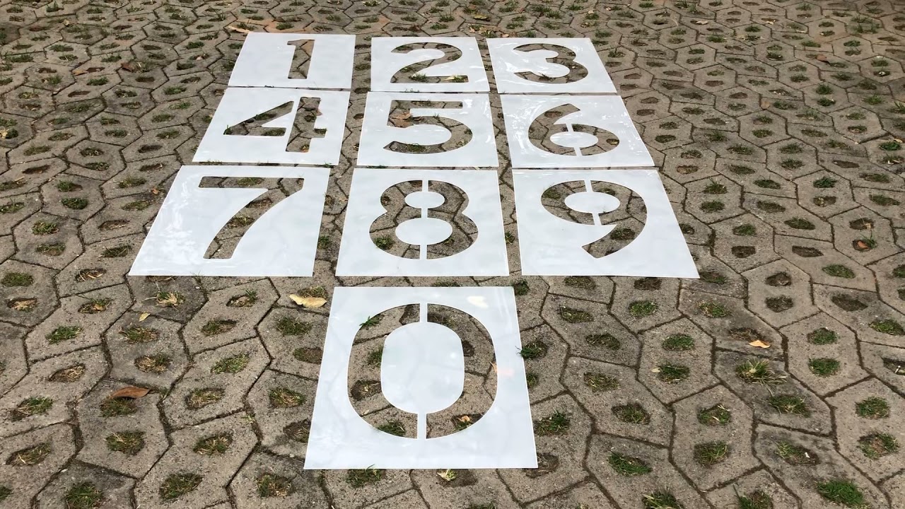 Gabarito de Letras e Números - 50cm de altura Norma CONTRAN