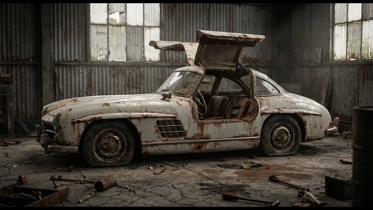 1955 Mercedes 300SL Gullwing Rust to Shine ASMR Restoration