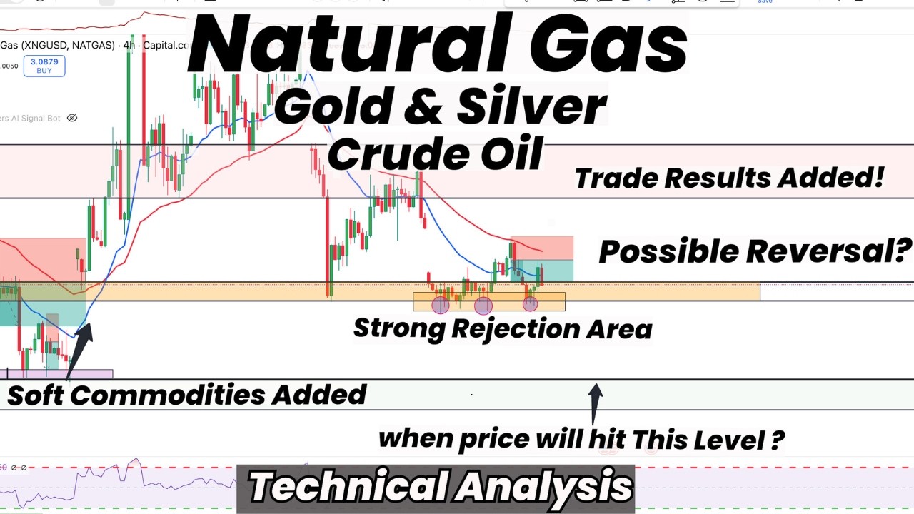 Natural Gas Possible Reversal? | Rejected ! Next Zone |Gold| Silver | Crude Oil | Technical Analysis