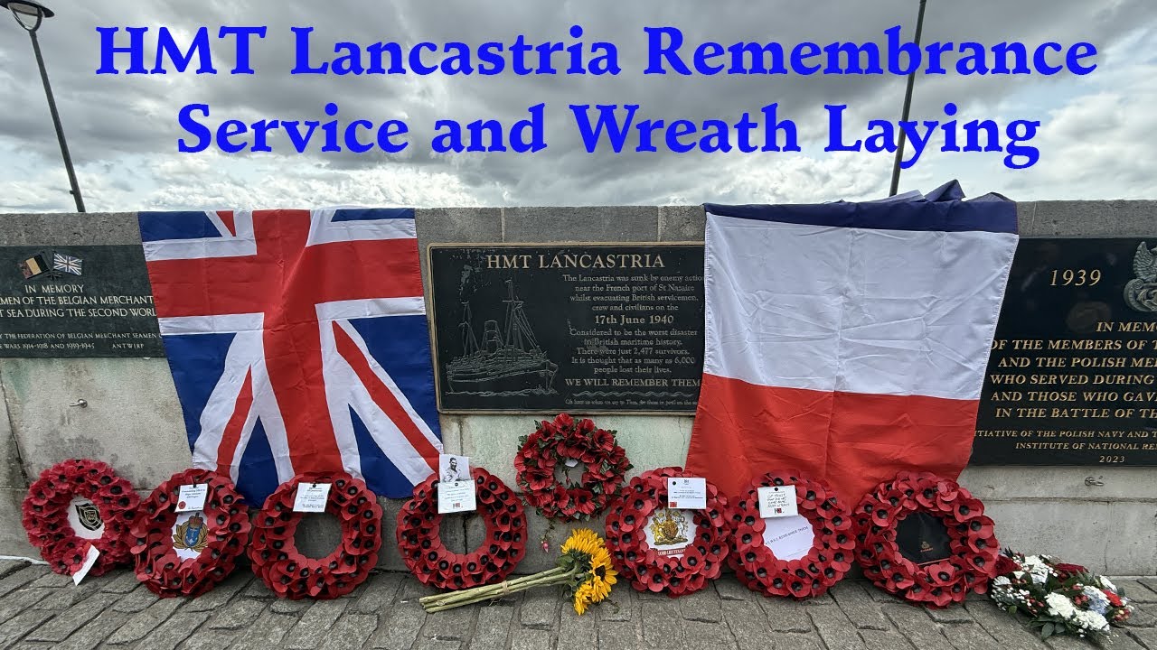 HMT Lancastria Remembrance Service and Wreath Laying.