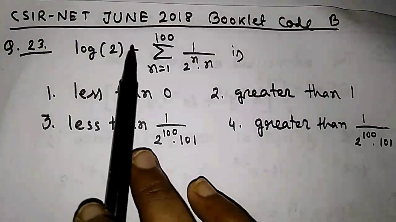 csir net June 2018 question number 23 booklet code B