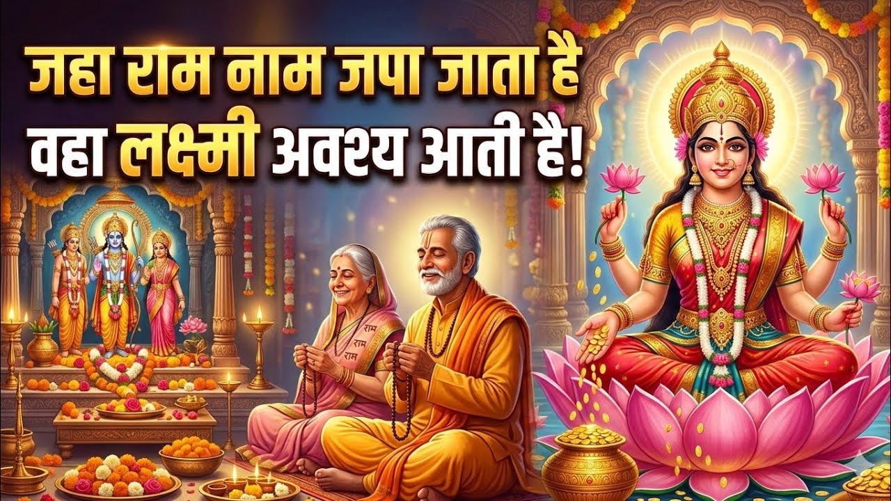 जहा राम नाम जपा जाता है वहा लक्ष्मी अवश्य आती है।Ram Naam Jap 