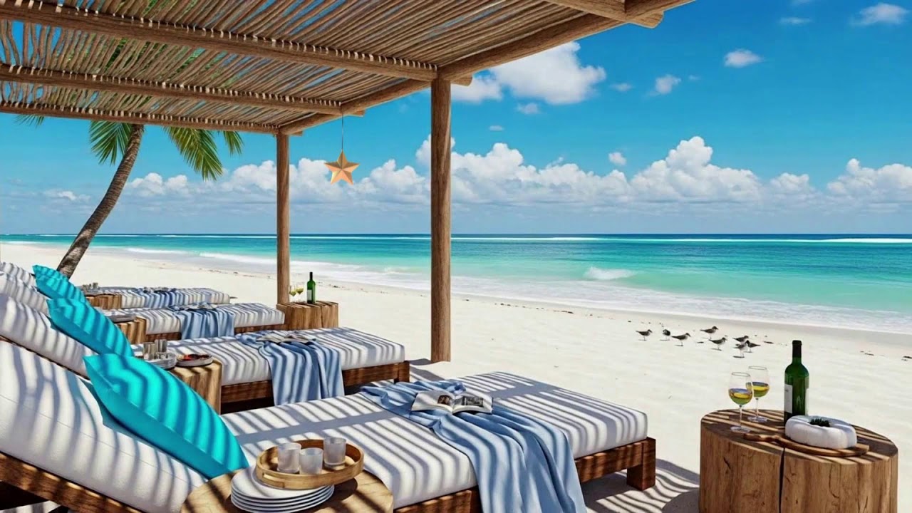 Tranquil Bossa Nova: Soothing Ocean Breeze & Peaceful Beach Sounds for Relaxation