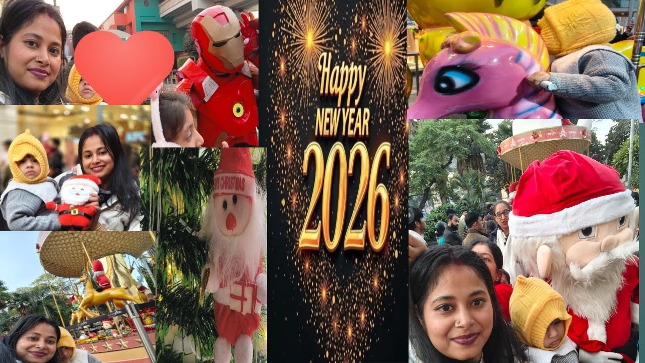 santa se chocolate 🍫 ll Ironman se mili or bhut enjoy kiya ll #santa #mela #ironman #vlog #newyear 🧿