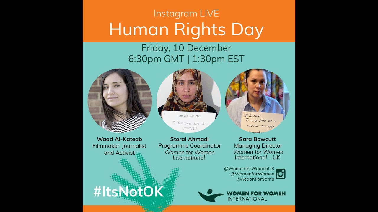 Human Rights Day Conversation with Storai Ahmadi and Waad Al-Kateab